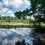 Wasser mit Blick auf Autobahn Berlin Nikolassee