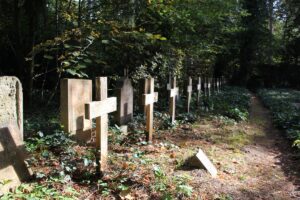 Kreuzreihe Selbstmörderfriedhof Grunewald