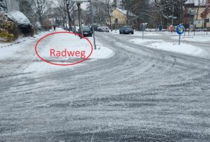 Radweg nicht geräumt Berlin